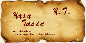 Maša Tasić vizit kartica